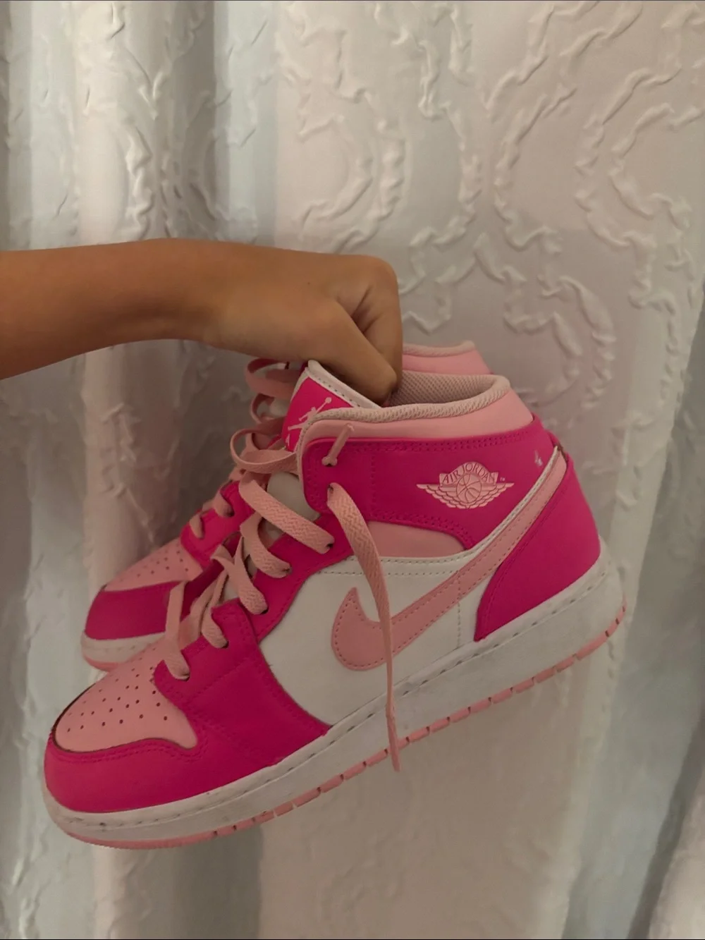 Women's Pink High-Top Sneakers
